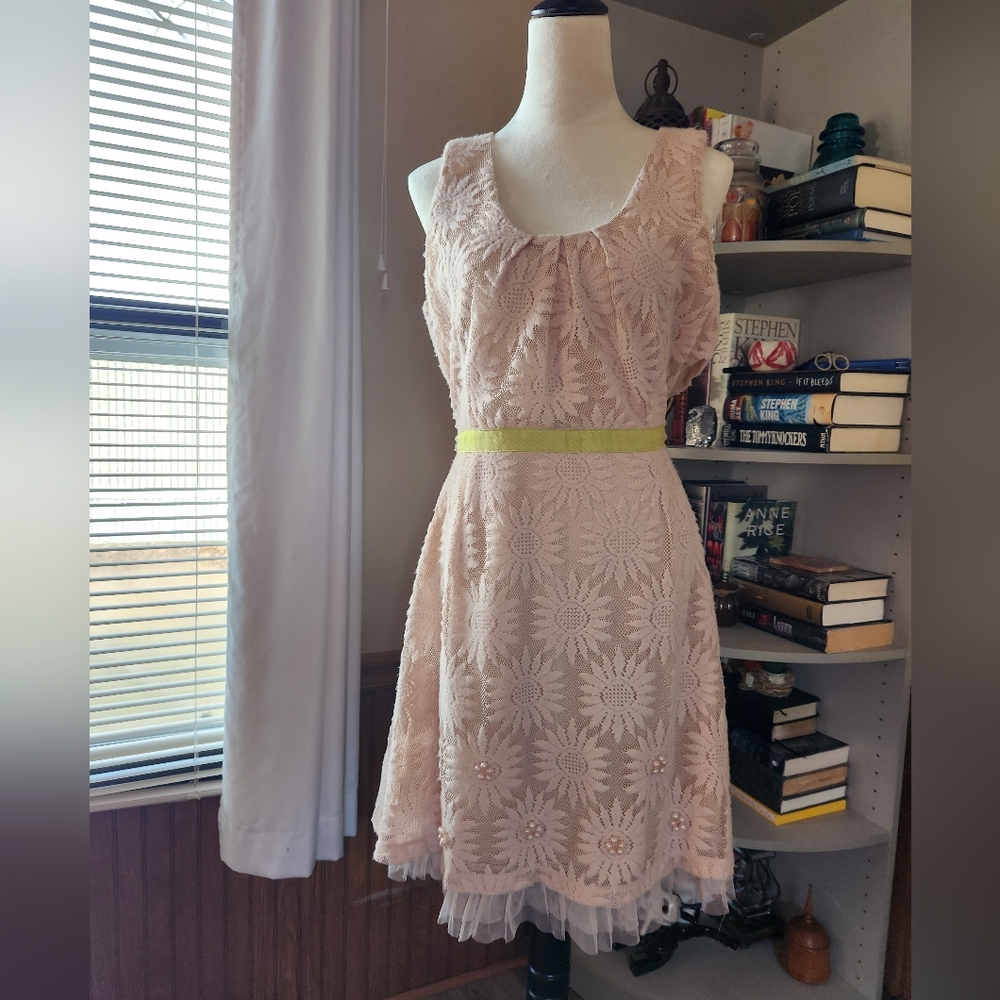 Ryu Chenille dust pink dress Lg